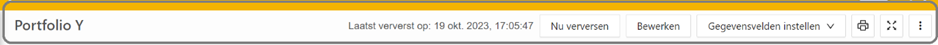 Menu-balk embedded Power BI