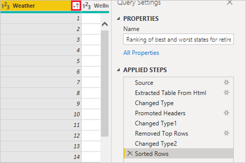 De toegepaste stappen op je geladen data in Power Query worden rechts getoond in de Power Query Editor
