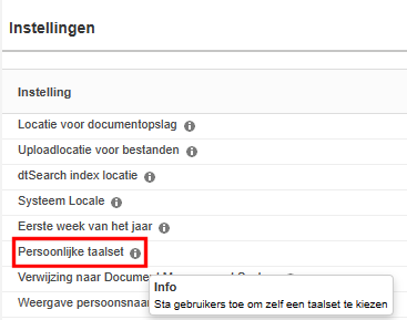 Persoonlijke taalset FCC