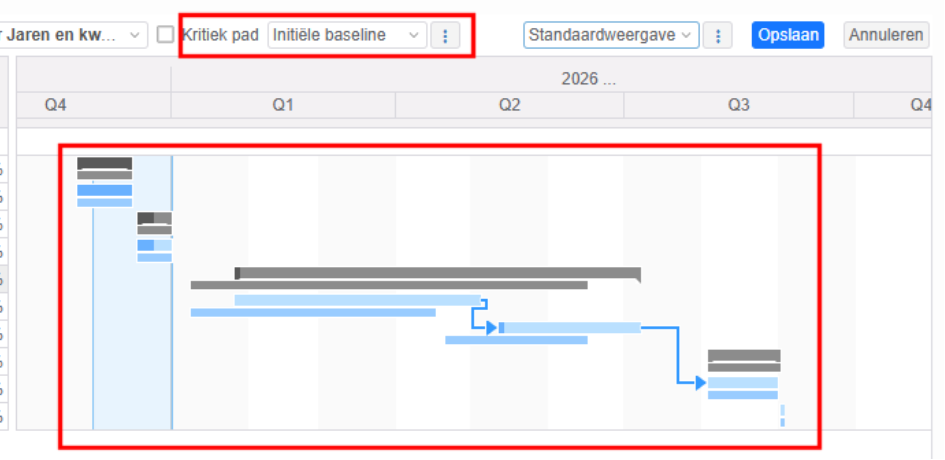Instellen baseline in Wijzig-modus in FCC